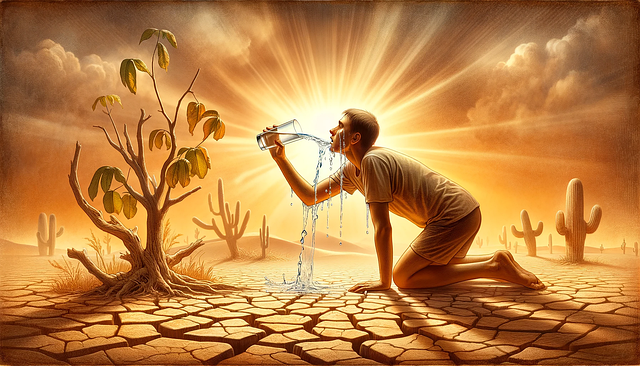 dehydrated